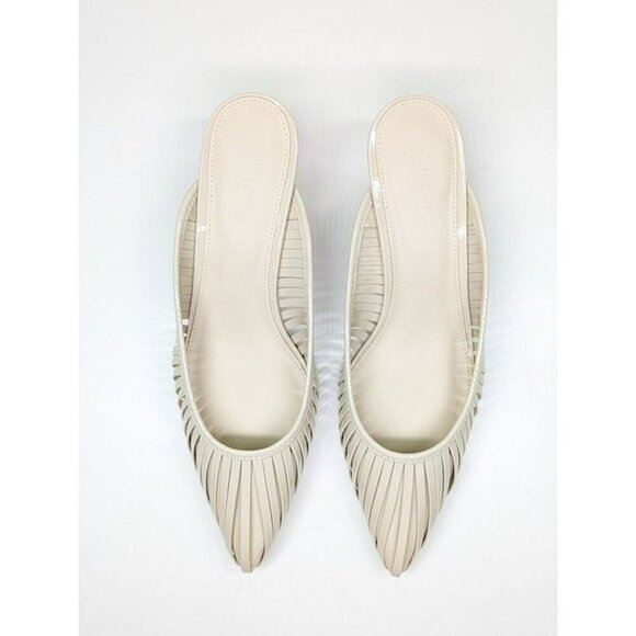 Cult Gaia Women's Alia Ball Leather Heel Mules Off White Size 38 (MSRP $325) - Picture 10 of 12